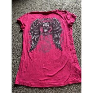 Ocean City MD Hot Pink Shirt Women’s 2XL Bike Week Biker Skull Shirt